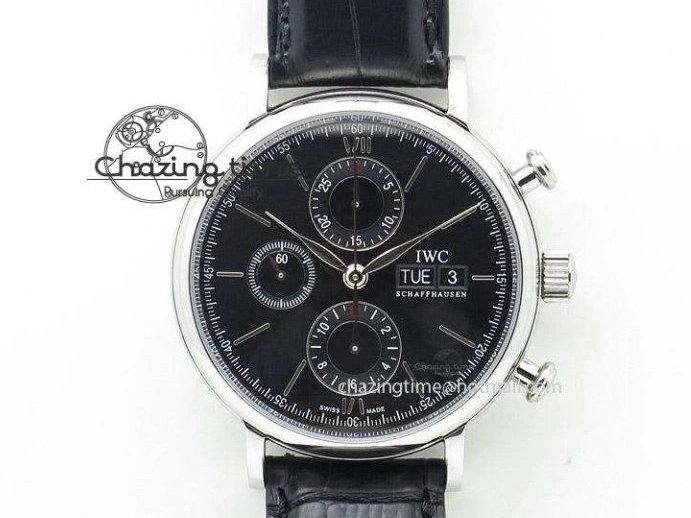 MIROTIME 0220 Efficient Portofino Chrono RG ZF 1:1 Best Edition White Dial on Brown Leather Strap A 7151